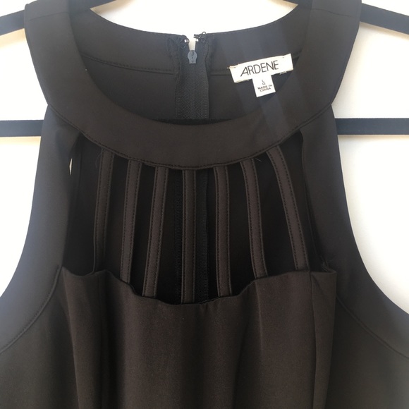 Black and White Striped Strappy Cage Dress - Picture 4 of 6